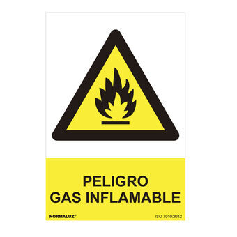 Skilt Normaluz Peligro Gas Inflamable PVC (30 x 40 cm)