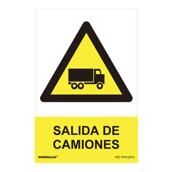 Skilt Normaluz Salida de Camiones PVC (30 x 40 cm)