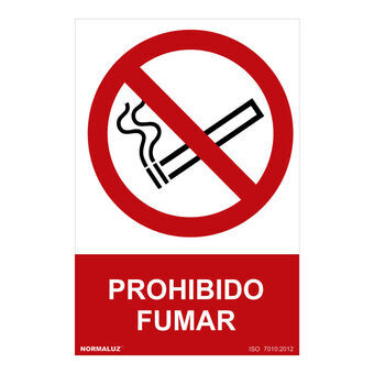 Skilt Normaluz Prohibido fumar PVC (30 x 40 cm)