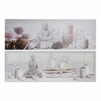 Maleri DKD Home Decor Buddha Orientalsk (90 x 2,3 x 30 cm) (2 enheder)