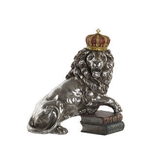 Dekorativ figur DKD Home Decor Sølvfarvet Løve Harpiks (42 x 25 x 45 cm)