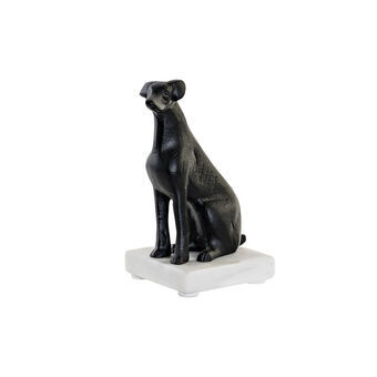 Dekorativ figur DKD Home Decor Sort Aluminium Marmor Hund Moderne (12 x 10 x 20 cm)