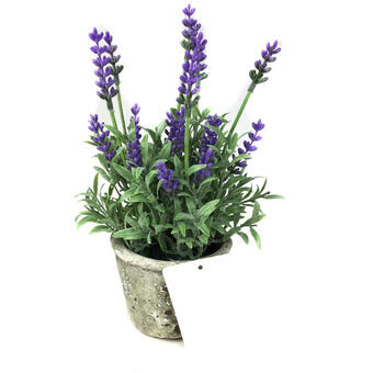 Dekorative Blomster DKD Home Decor Syren Lavendel Cement Jern PE (10 x 10 x 22 cm)