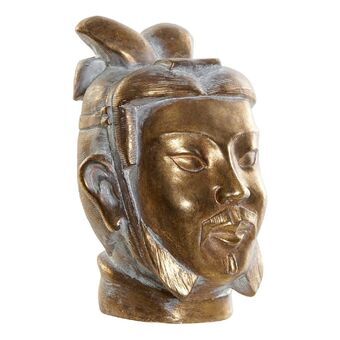Dekorativ figur DKD Home Decor Gylden Harpiks Orientalsk Hoved 11,5 x 12 x 18 cm