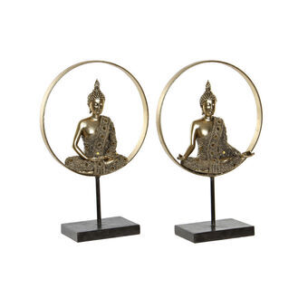 Dekorativ figur DKD Home Decor Metal Buddha Harpiks (26 x 11 x 40 cm) (2 pcs)