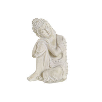 Dekorativ figur DKD Home Decor Grå Buddha Harpiks (17 x 17 x 26 cm)