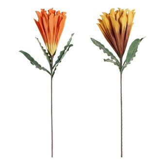 Dekorative Blomster DKD Home Decor Gul Orange EVA (Ethylvynilacetat) (2 pcs)