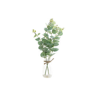 Dekorativ plante DKD Home Decor Grøn Gennemsigtig PVC Klæde Krystal (23 x 14 x 37 cm)