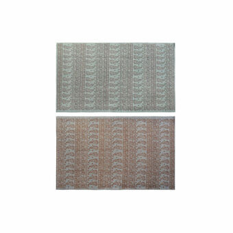 Tæppe DKD Home Decor 120 x 180 x 0,4 cm Blå Polyester Grøn Araber (2 enheder)