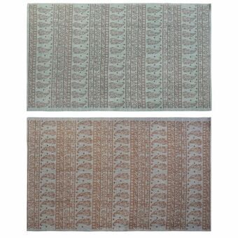 Tæppe DKD Home Decor 160 x 230 x 0,4 cm Blå Polyester Grøn Araber (2 enheder)
