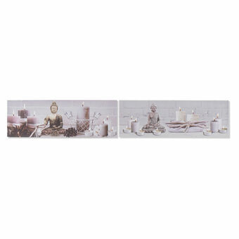 Maleri DKD Home Decor Buddha Orientalsk (2 enheder) (90 x 2 x 30 cm)