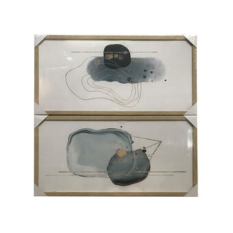 Maleri DKD Home Decor Abstrakt (2 pcs) (80 x 2.5 x 40 cm)