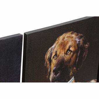 Maleri DKD Home Decor Hund (40 x 1,8 x 50 cm) (6 enheder)