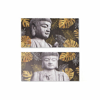 Maleri DKD Home Decor Buddha Orientalsk (80 x 1,8 x 40 cm) (2 enheder)