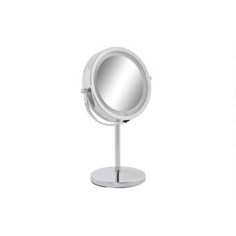 Makeup-Spejl med LED DKD Home Decor Sølvfarvet (21,5 x 13,5 x 32,5 cm)