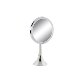 Makeup-Spejl med LED DKD Home Decor Sølvfarvet Metal (20 x 11 x 37 cm)