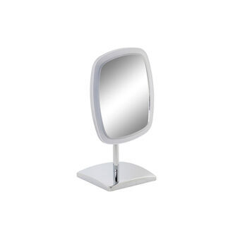Makeup-Spejl med LED DKD Home Decor Sølvfarvet Metal (17 x 13 x 30,5 cm)