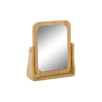 Makeup-Spejl DKD Home Decor Natur Bambus 21,7 x 5,5 x 21,5 cm