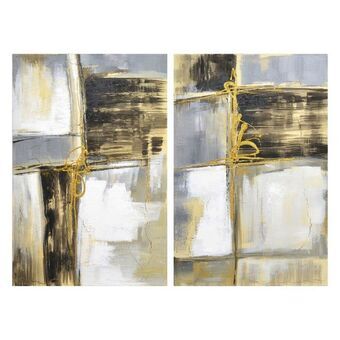 Maleri DKD Home Decor Abstrakt (60 x 3 x 90 cm) (2 pcs)