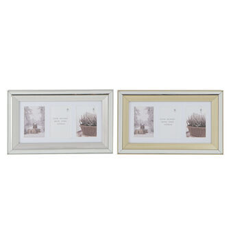 Fotoramme DKD Home Decor Krystal polystyren Gylden Sølvfarvet Traditionel 47 x 2 x 29 cm (2 enheder)
