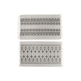 Tæppe DKD Home Decor Sort Hvid Araber (120 x 70 x 1 cm) (2 enheder)