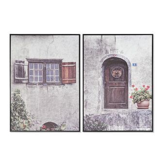 Maleri DKD Home Decor Dør (50 x 2,8 x 70 cm) (2 enheder)