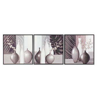Maleri DKD Home Decor Vase Moderne (63 x 3,5 x 63 cm) (3 enheder)