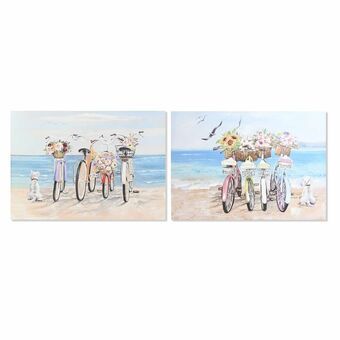 Maleri DKD Home Decor Cykel Middelhavet (100 x 2,5 x 70 cm) (2 enheder)
