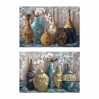 Maleri DKD Home Decor Vase 120 x 3 x 80 cm Traditionel (2 enheder)