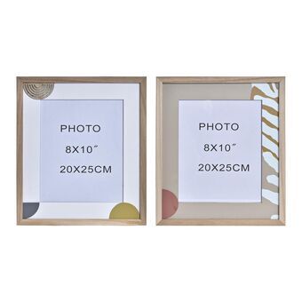 Fotoramme DKD Home Decor Krystal Brun MDF Hvid (30 x 2 x 35,5 cm) (2 enheder)