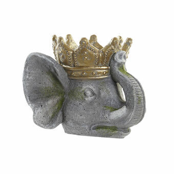 Urtepotte DKD Home Decor Grå Elefant Gylden Magnesium (38 x 31,2 x 28,3 cm)