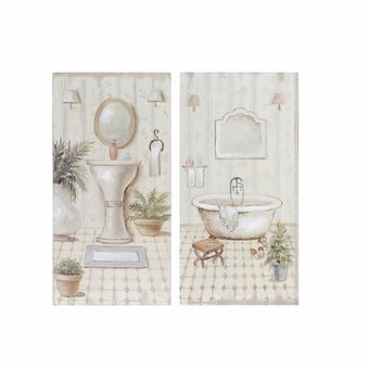Maleri DKD Home Decor Toiletter (15 x 3 x 30 cm) (2 enheder)