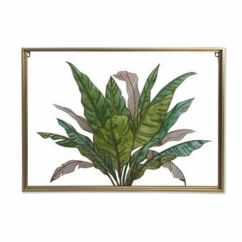 Lærred DKD Home Decor Tropisk Blad af en plante (80 x 3 x 60 cm)
