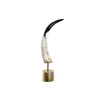 Indretning DKD Home Decor Metal Træ Aluminium Harpiks Horn (10 x 10 x 51 cm)