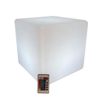 Solcellelampe DKD Home Decor Firkantet Hvid 30 x 30 x 30 cm