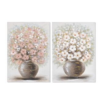 Maleri DKD Home Decor Vase Traditionel (2 enheder) (50 x 3 x 70 cm)