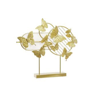Dekorativ figur DKD Home Decor Gylden Metal Sommerfugle (63 x 9 x 58,4 cm)