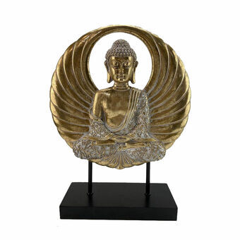 Dekorativ figur DKD Home Decor 25 x 8 x 33 cm Sort Gylden Buddha Orientalsk