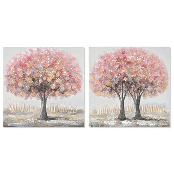 Maleri DKD Home Decor Træ Traditionel (40 x 2,5 x 40 cm) (2 enheder)