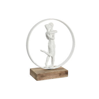 Dekorativ figur DKD Home Decor 24 x 9 x 26 cm Hvid Harpiks Mangotræ Par