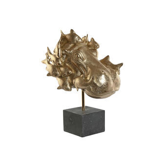 Dekorativ figur Home ESPRIT Sort Gylden Flodhest 33 x 21,5 x 45 cm