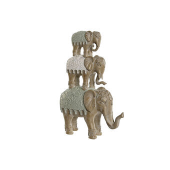 Dekorativ figur Home ESPRIT Hvid Elefant Kolonistil 24,5 x 9,5 x 35 cm