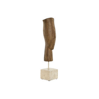 Dekorativ figur Home ESPRIT Hvid Brun Ansigt 8,5 x 8,5 x 37,5 cm