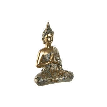 Dekorativ figur Home ESPRIT Gylden Buddha Orientalsk 29 x 16 x 37 cm