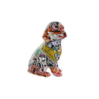 Dekorativ figur Home ESPRIT Multifarvet Hund 13,5 x 9,5 x 19,5 cm