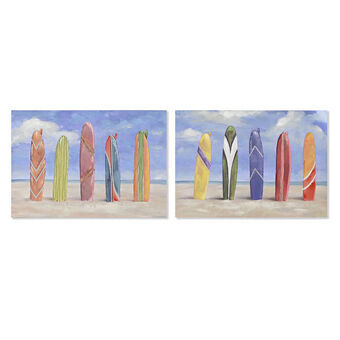 Maleri Home ESPRIT Surf 100 x 3 x 70 cm (2 enheder)