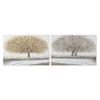 Maleri Home ESPRIT Træ Traditionel 90 x 2,5 x 60 cm (2 enheder)