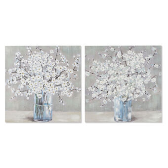 Maleri Home ESPRIT Shabby Chic Vase 80 x 3 x 80 cm (2 enheder)
