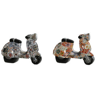 Dekorativ figur Home ESPRIT Multifarvet Middelhavet scooter 14 x 8 x 11 cm (2 enheder)