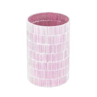 Lyseholder Pink Krystal Cement 13 x 13 x 20 cm